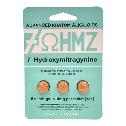 7-OHMZ Advanced Kratom Alkaloids Tablets (14mg x 3 Tablets) - 20pc per Box