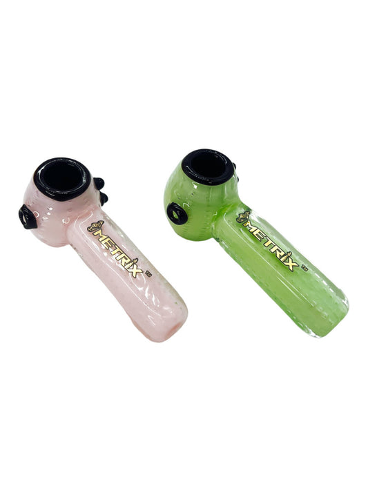 METRIX MILKY COLOR FUMED HANDPIPE ASSORTED COLOR 5" - BAG OF 5