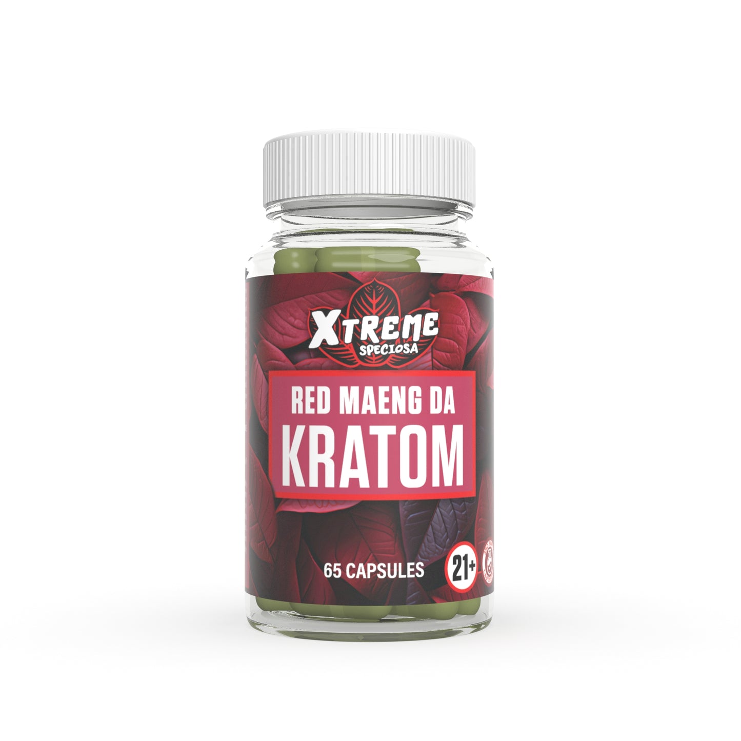 Kratom Xtreme Speciosa 65ct Capsule Jar